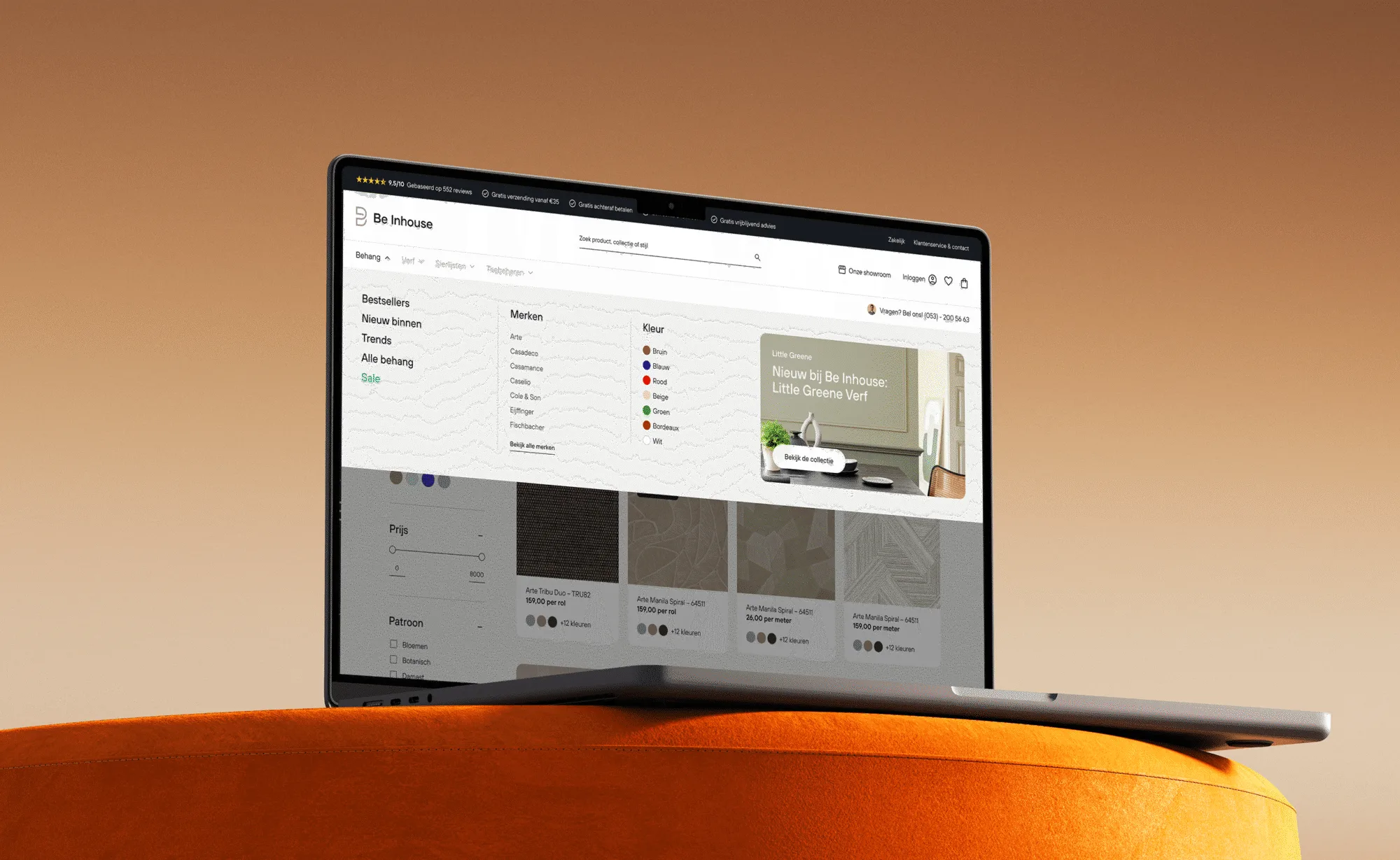 Be Inhouse website mockup