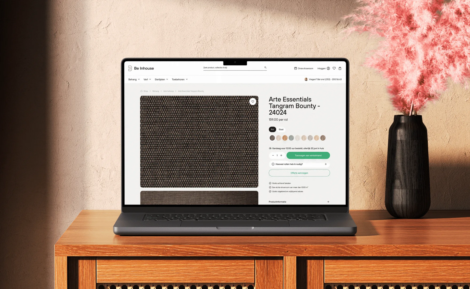 Be Inhouse website mockup