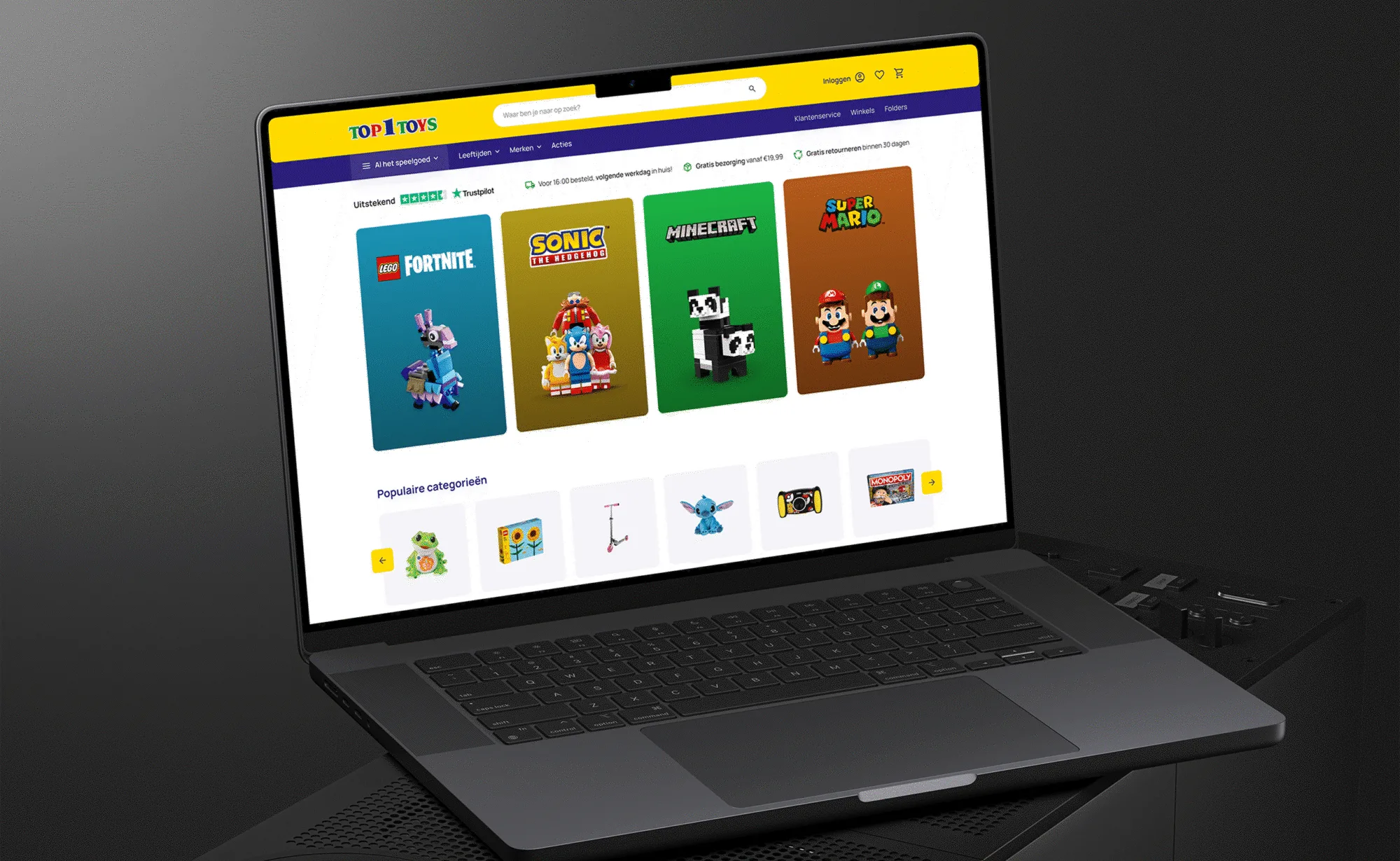 Top1Toys website mockup