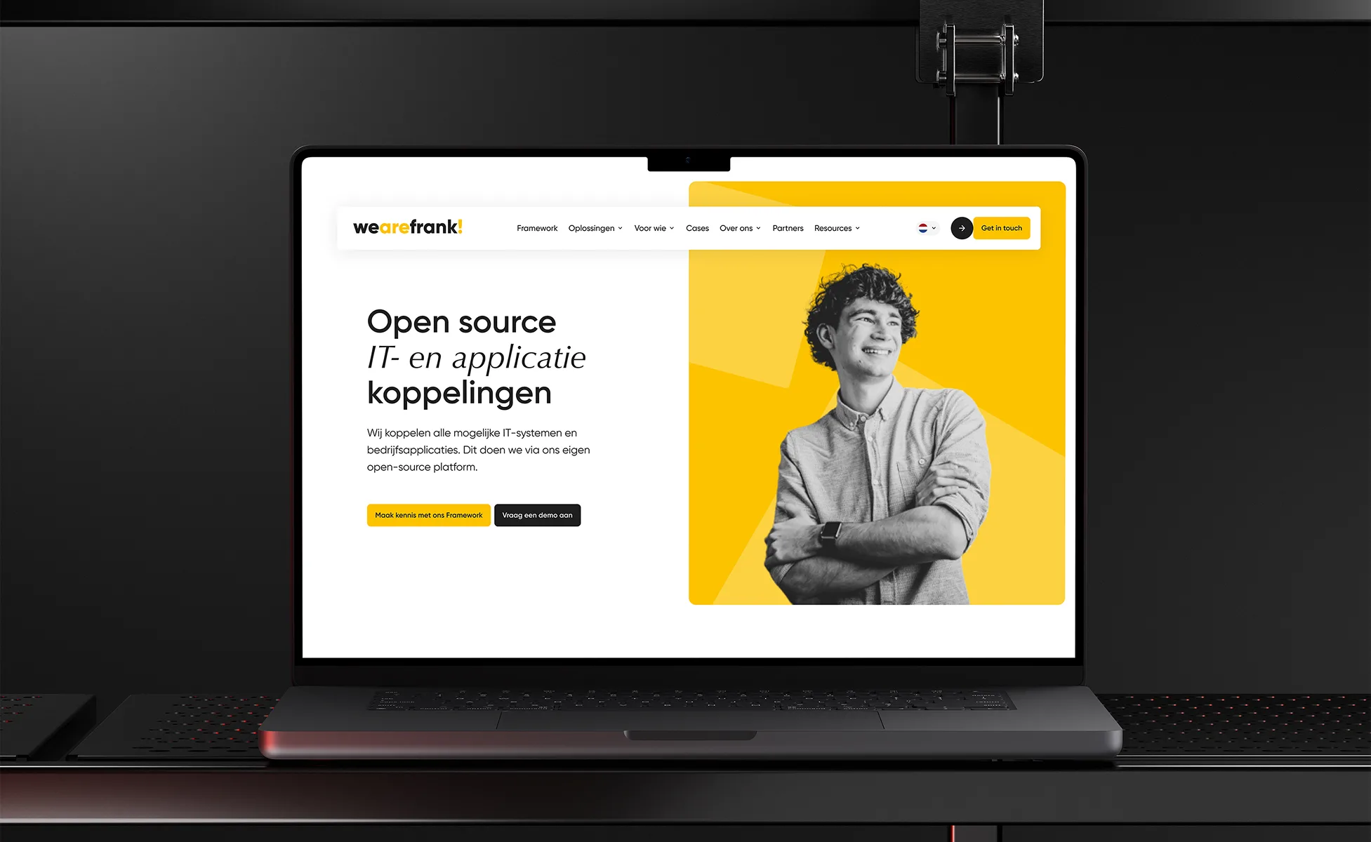 WeAreFrank website mockup