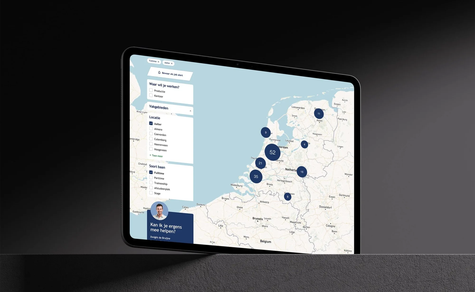 Royal A-ware interactieve kaart