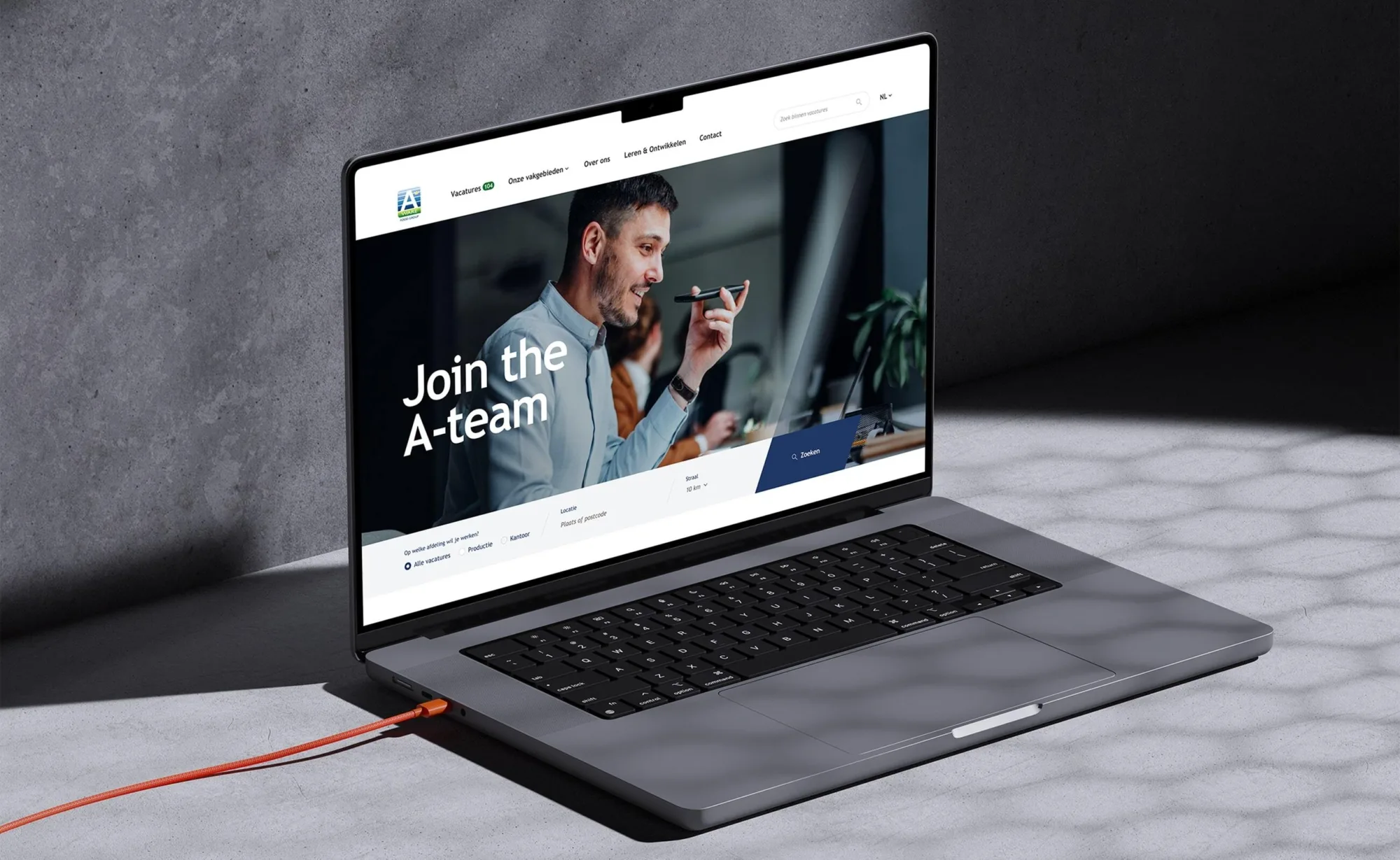 Royal A-ware website mockup