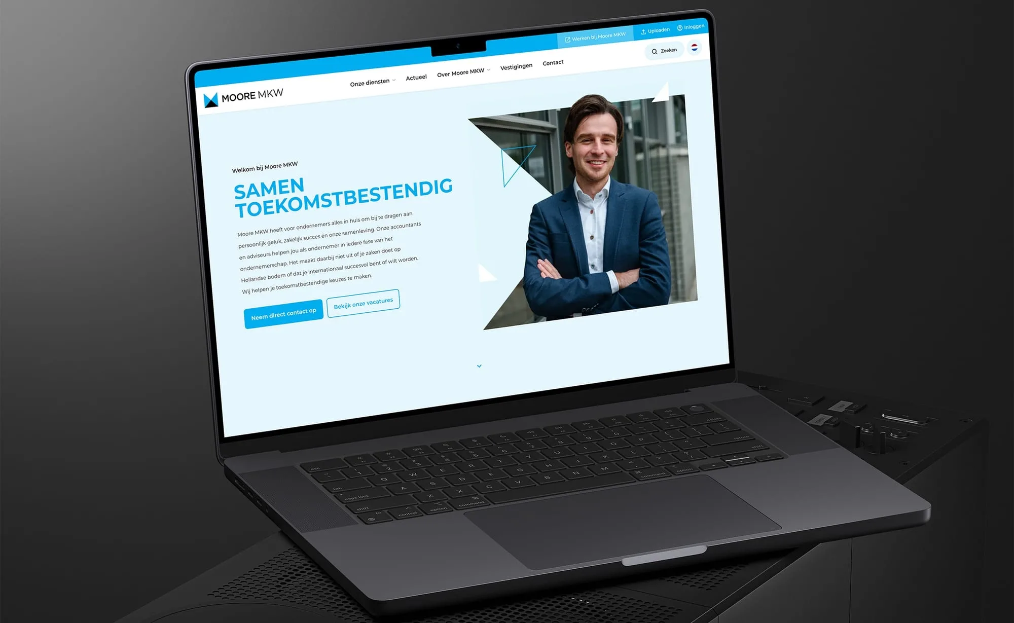 Moore MKW website mockup