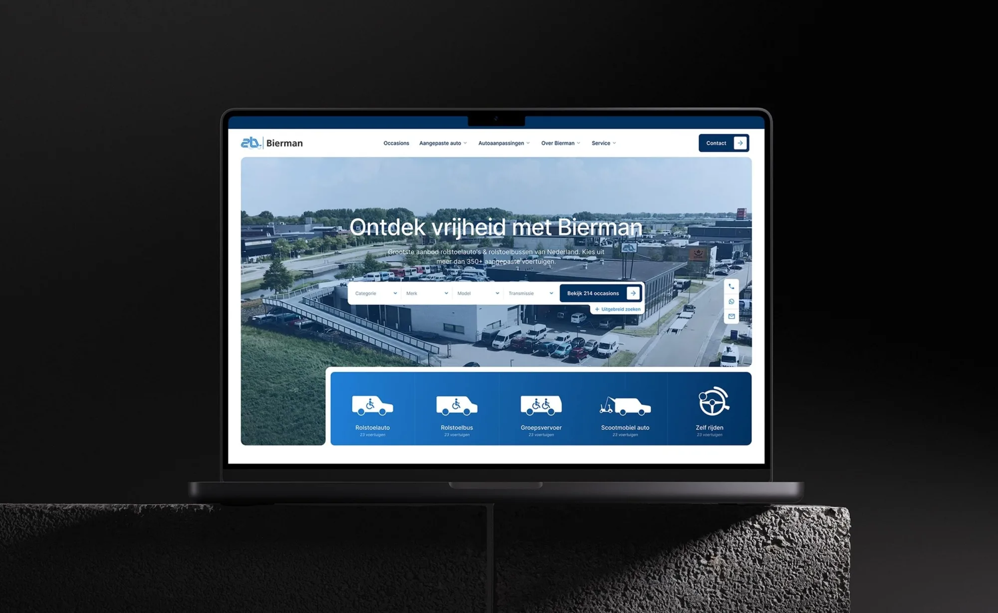 Bierman website mockup