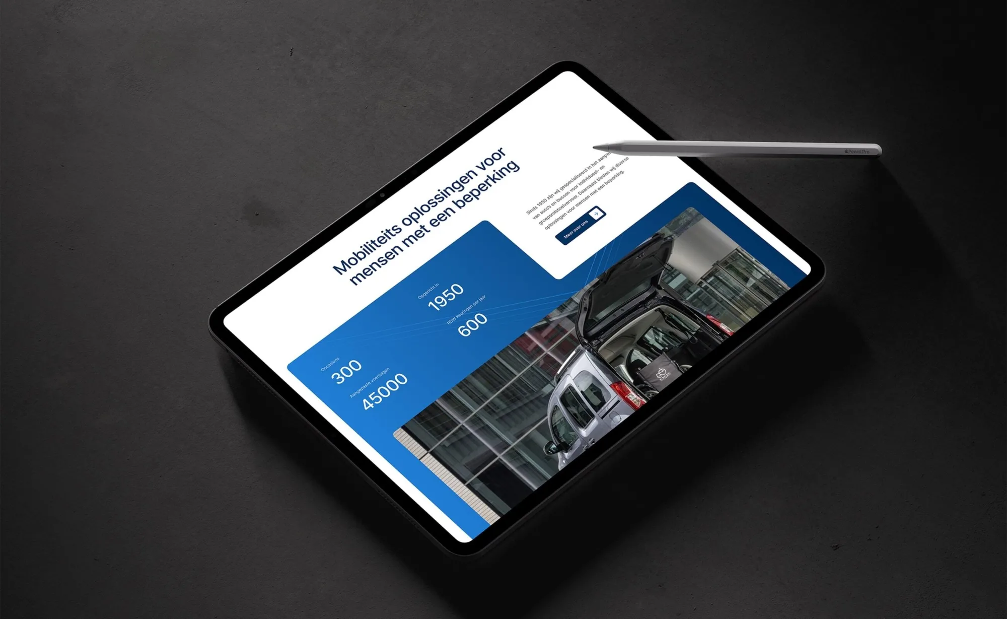 Bierman website iPad mockup