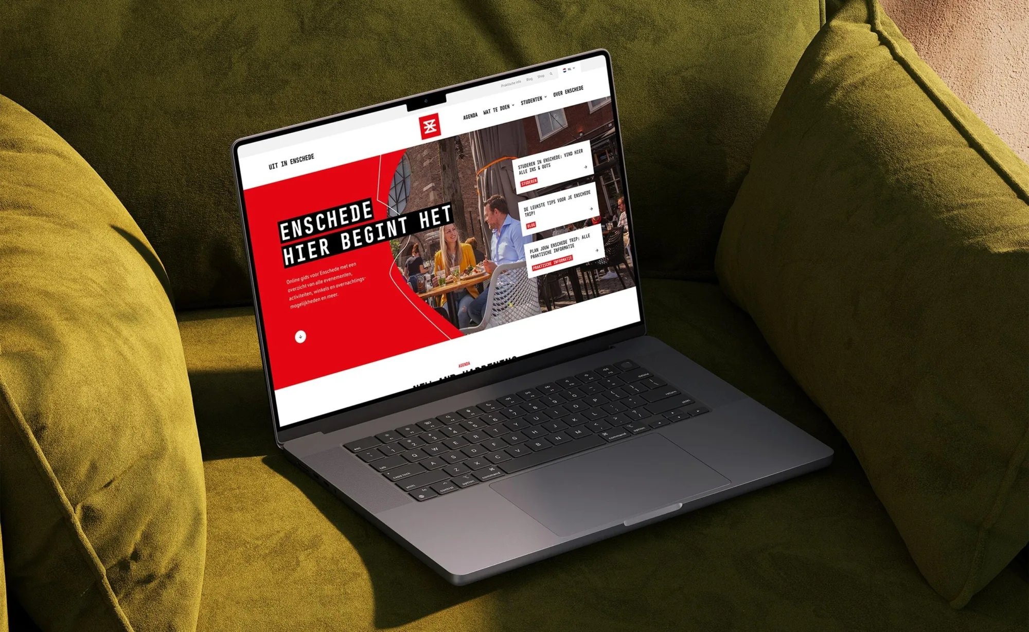 Uit in Enschede website mockup