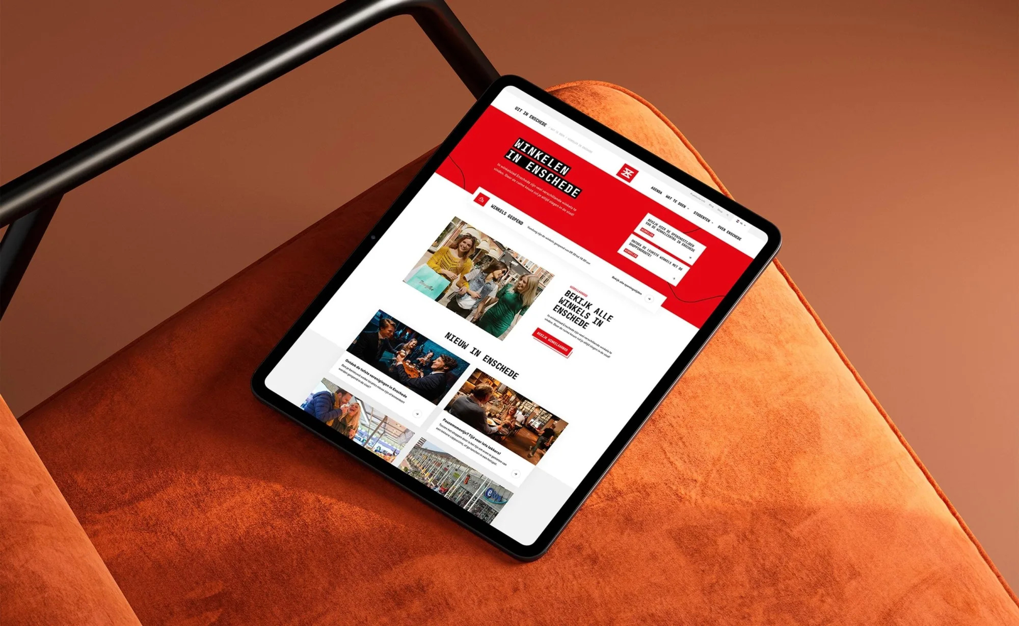 Uit in Enschede website iPad mockup