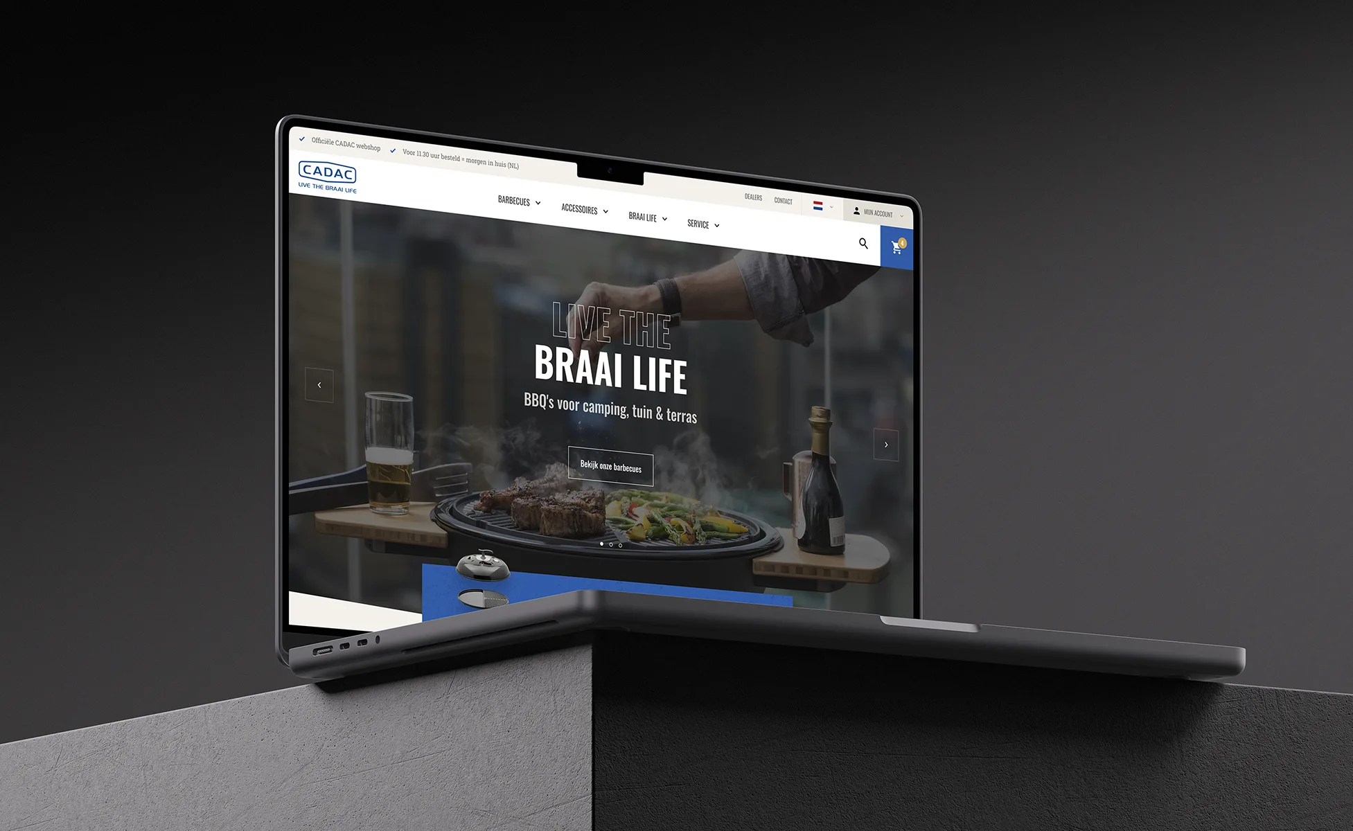 Cadac website mockup